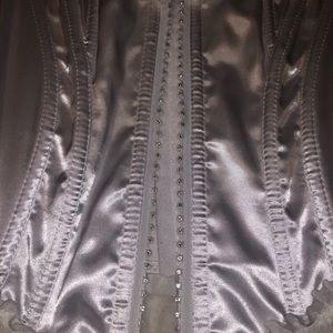 Corset top with bedazzled zipper